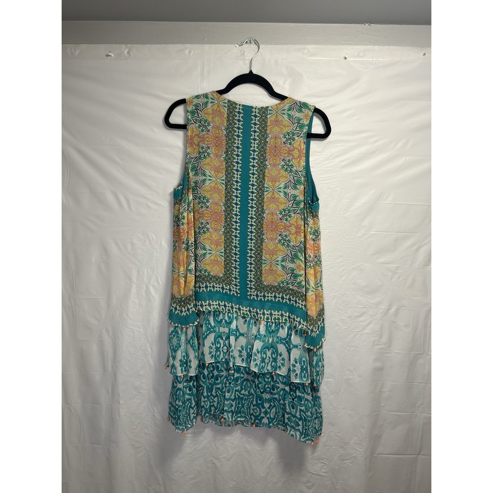 Anthropologie Hemant & Nandita Moana Silk Dress Womens Medium Silk Boho Colorful - Picture 3 of 5